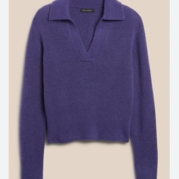 Banana Republic women’s wool blend Purple Sweater size L capsule wardrobe - Picture 2 of 8
